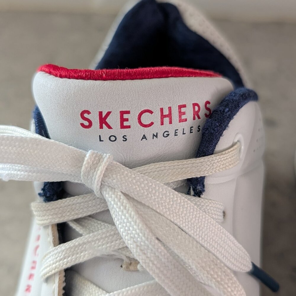 Skechers Los Angeles Women’s Sneakers – White/Navy/Red – Size 6.5 - Picture 7 of 10